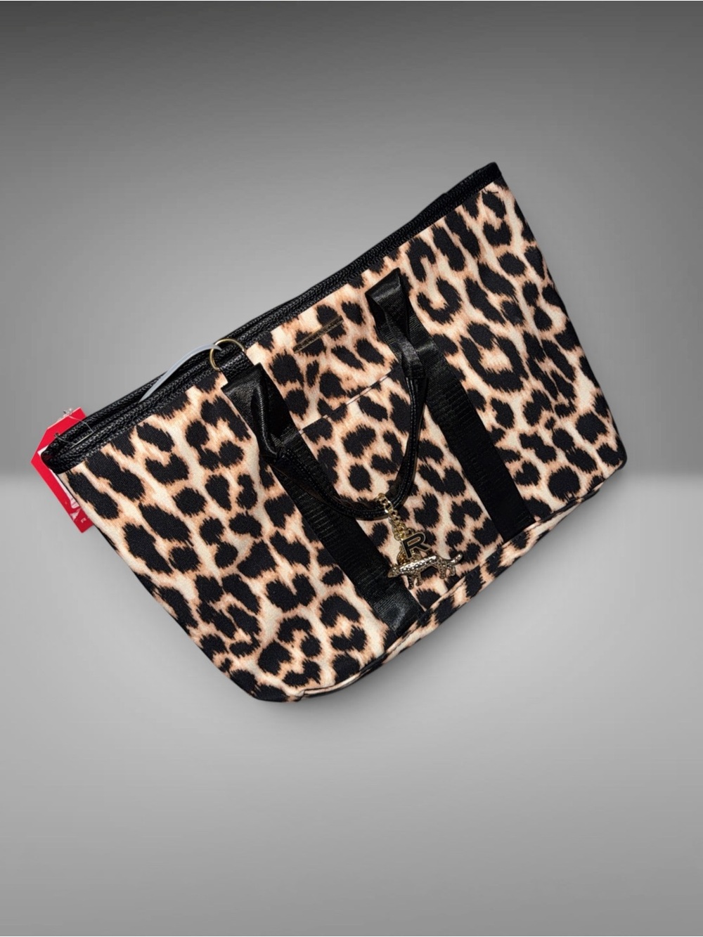 Rampage Leopard Print Tote in Beige and Black